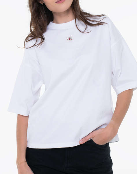 CALVIN KLEIN SS WOVEN LABEL OVERSIZED TEE