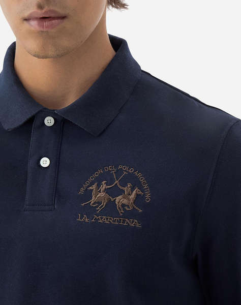 LAMARTINA BLUZA POLO MM MAN L/S POLO PIQUET STRETCH