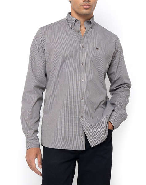 THE BOSTONIANS CAMASA CHESTER POPLIN REGULAR FIT MiniCheck POPLIN Button-down Regular Fit