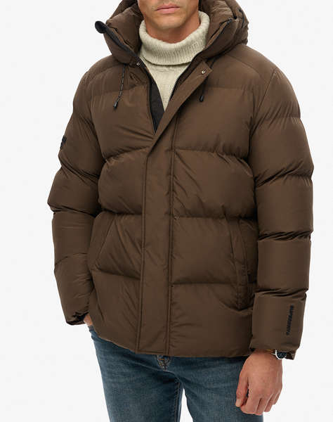SUPERDRY D2 SDSW HOODED 5 BAFFLE SPORTS PUFFER GEACA DE BARBATI