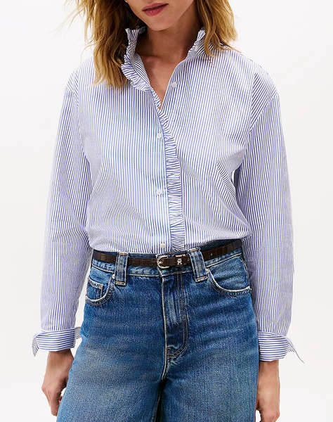 TOMMY HILFIGER POPLIN RUFFLE SHIRT