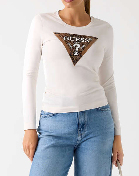 GUESS LS CN LEO TRIANGLE TEE BLUZA DE DAMA