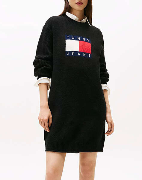 TOMMY JEANS TJW FLAG SWEATER DRESS EXT
