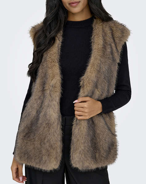 ONLY ONLDAWN LIFE FAUX FUR WAISTCOAT OTW