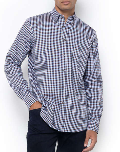 THE BOSTONIANS CAMASA MAVERICK TWILL REGULAR FIT MedCheck TWILL Button-down Regular FIT