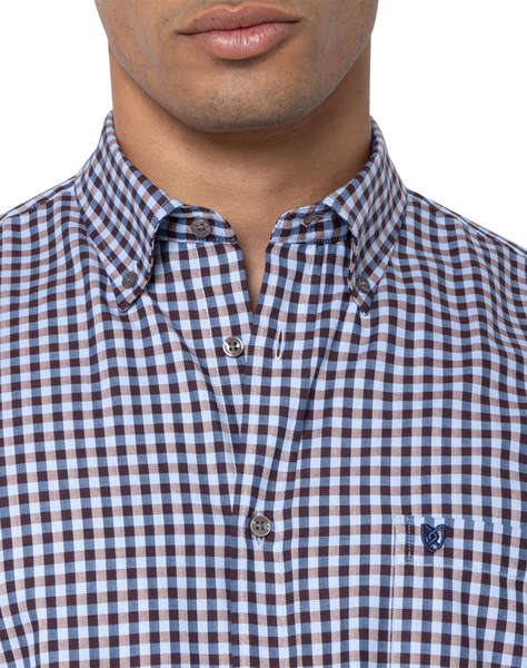 THE BOSTONIANS CAMASA MAVERICK TWILL REGULAR FIT MedCheck TWILL Button-down Regular FIT