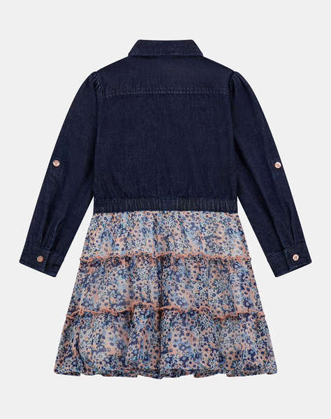 GUESS MIXED FABRICS ADJ. LS DRESS ROCHIE DE COPII GIRL