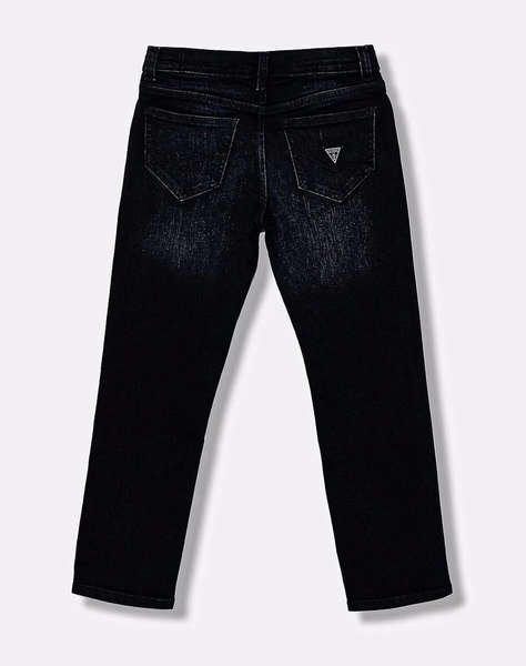 GUESS BLUE BLACK STRAIGHT PANTS PANTALONI DE COPII BOY
