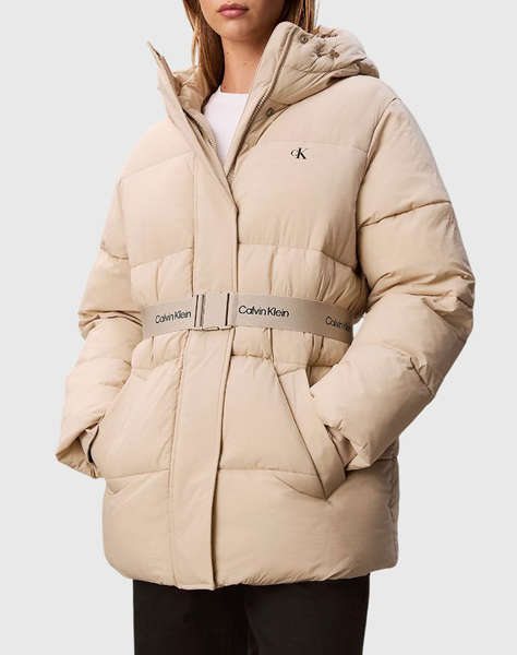 CALVIN KLEIN BELTED MIDWEIGHT PUFFER