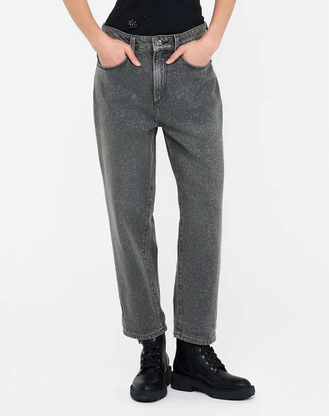 LIU JO BLACK_UF5D27_PANT.STRAIGHT FIT H.W. PANTALONI DE DAMA