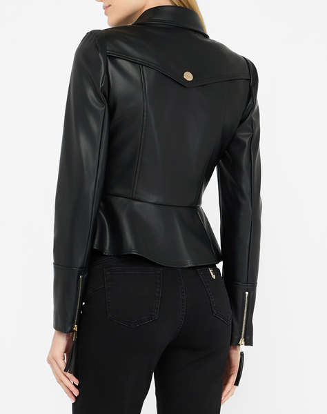 LIU JO BLACK_CF5C25_GIACCA SLIM FIT GEACA DE DAMA DIN PIELE
