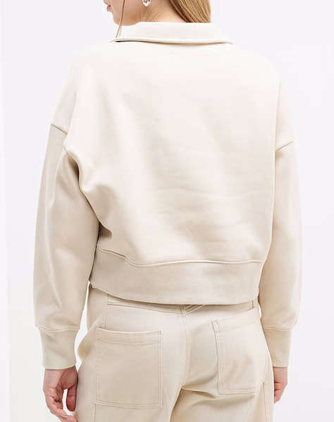 GUESS JEANS GJ NOTCHED COLLAR CROP SWEAT HANORAC DE DAMA