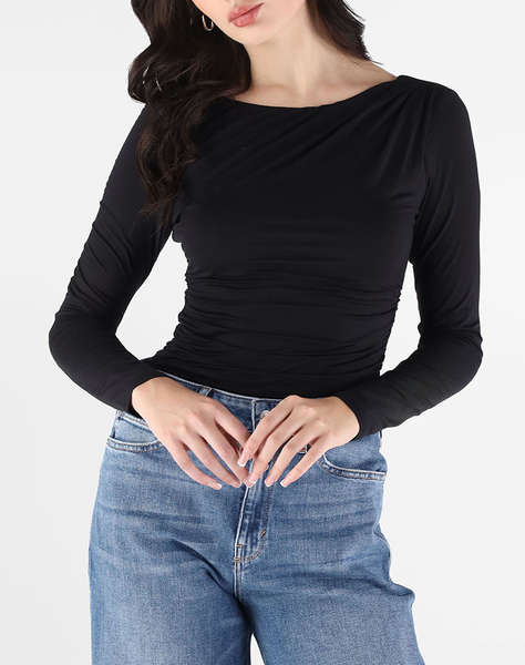 GUESS LS SHIRRING MAISIE TOP BLUZA DE DAMA