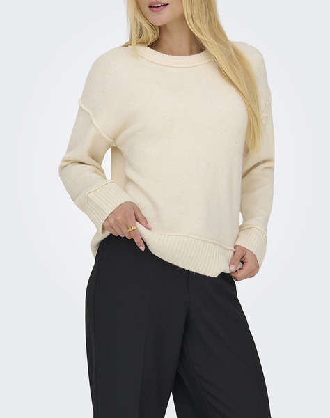 ONLY ONLHAZEL LIFE LS DETAIL O-NECK BF KNT