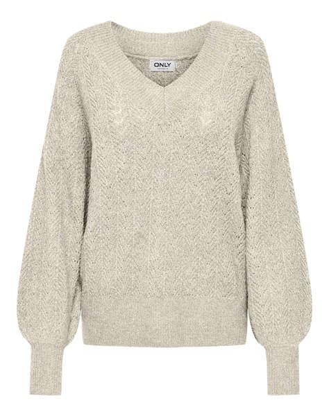ONLY ONLLUCILLA LS GLITTER V-NECK KNT