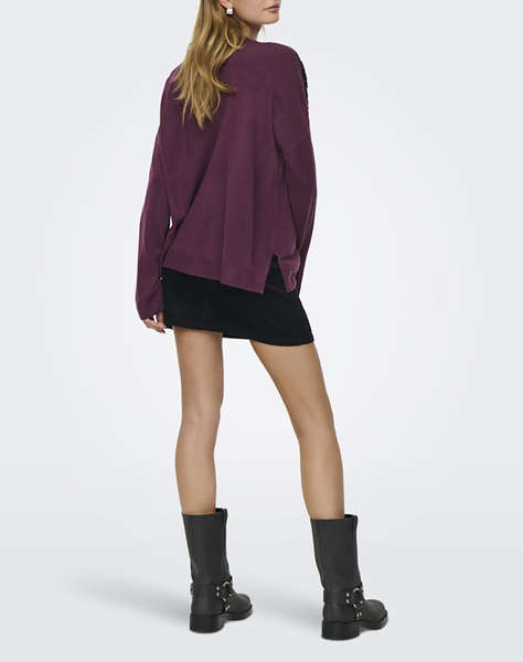 ONLY ONLSTARRY LS SEQUIN BOXY V-NECK KNT