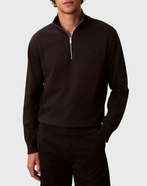CALVIN KLEIN LS SUPIMA QTR ZIP SWEATER - 14GG