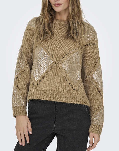 ONLY ONLKANSAS LIFE LS SEQUINS O-NECK KNT