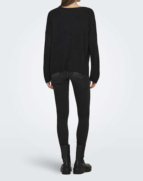 ONLY ONLSTARRY LS SEQUIN BOXY V-NECK KNT