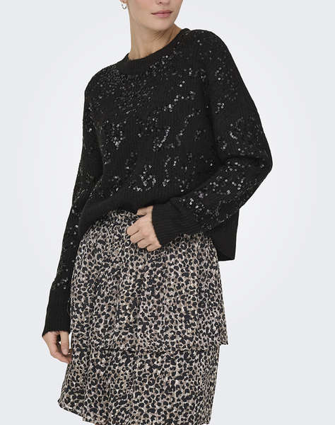 ONLY ONLALTA LS SEQUIN O-NECK KNT