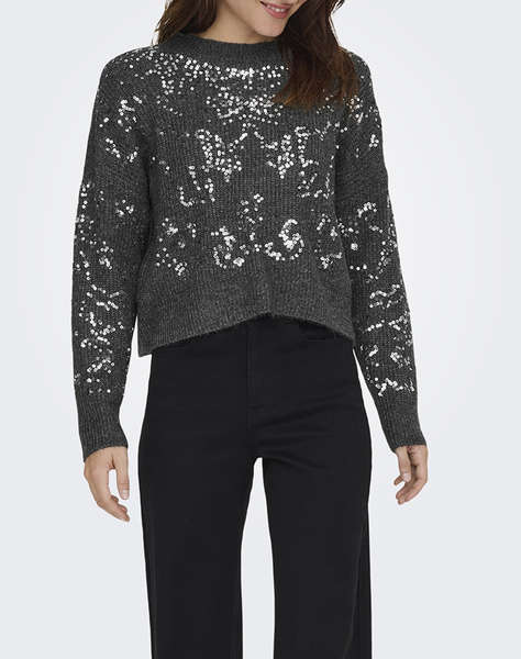 ONLY ONLALTA LS SEQUIN O-NECK KNT