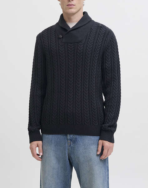JACK&JONES JPRBLUSEAN KNIT CABLE SHAWL NECK