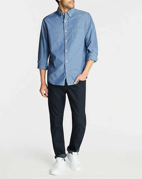 NAUTICA CAMASA ΜΜ SUST.L/S TENCEL ANCHOR SOLID