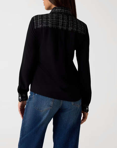 GUESS SANDRA MIX TWEED SHIRT CAMASA DE DAMA