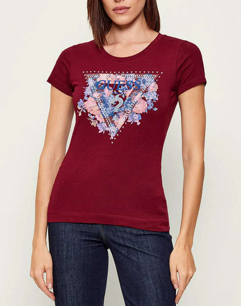 GUESS SS CN PEONY TRIANGLE TEE BLUZA DE DAMA