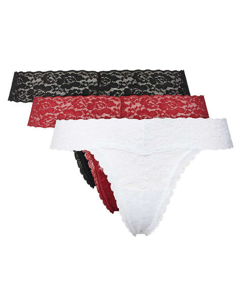 GUESS 3PACK BASIC LACE THONG LENJERIE INTIMA DE DAMA