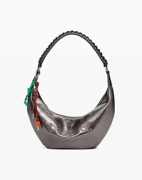 DESIGUAL BAG_HALF LOGO ZANTE DARK SILVER GEANTA DE DAMA