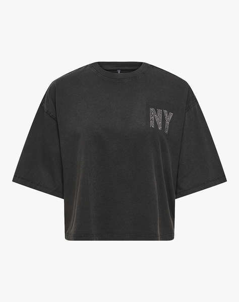 ONLY ONLJOS S/S O-NECK SHINE TOP BOX JRS