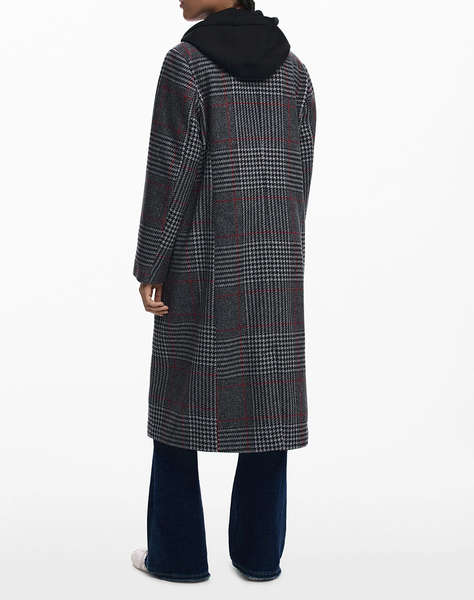 DESIGUAL COAT_CAPUCHA_CHECK PALTON DE DAMA