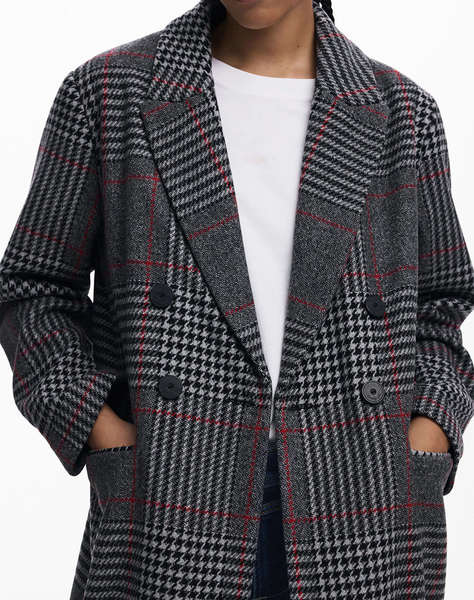DESIGUAL COAT_CAPUCHA_CHECK PALTON DE DAMA