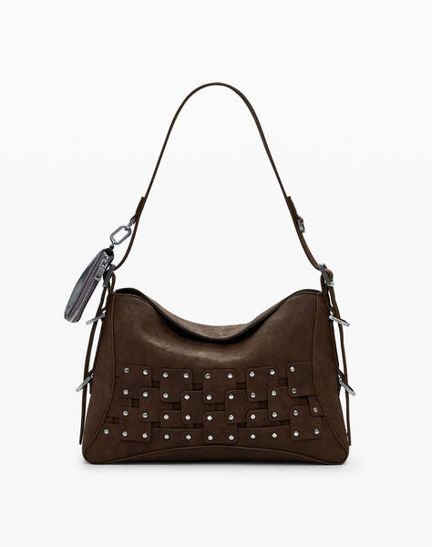 DESIGUAL BAG_NEW PATCH 2 CHOCO GEANTA DE DAMA