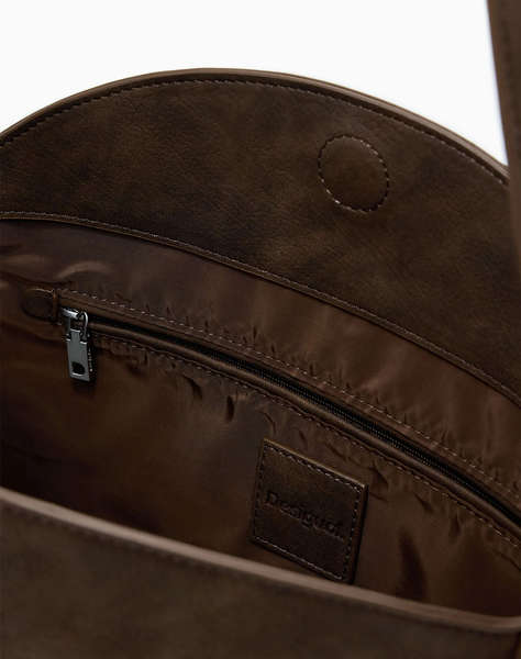 DESIGUAL BAG_NEW PATCH 2 CHOCO GEANTA DE DAMA