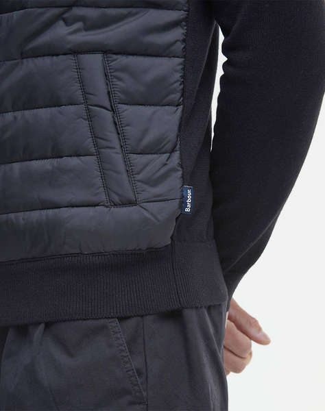 BARBOUR ESSENTIAL CARN BAFFLE ZIP THROUGH KNITTED JUMPER
