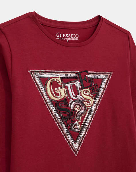 GUESS LS T-SHIRT W/SEQUINS BLUZA DE COPII GIRL