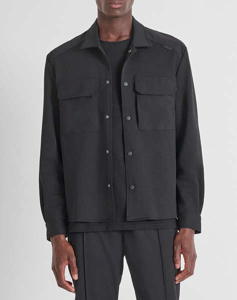 ANTONY MORATO MMSL00771FA150168 MIN OF 6 SHIRT REGULAR FIT IN INTERLOCK COTTON BLEND FABRIC WITH STRETCH VISCOSE BLEND FABRIC AS CONTRAST BLUZA DE BARBATI