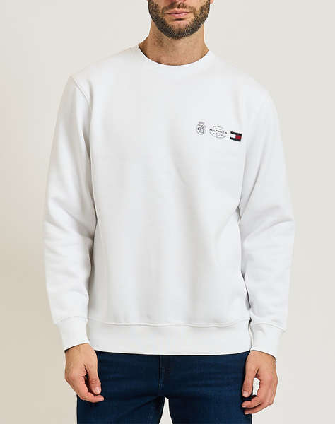 TOMMY HILFIGER SMALL CREST OUTLINE CREW NECK