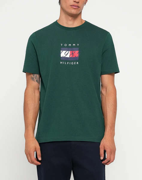 TOMMY HILFIGER LINEAR FLAG GRAPHIC TEE