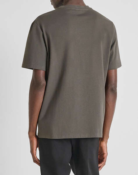 ANTONY MORATO MMKS02560FA100240 MIN OF 6 T-SHIRT RELAXED FIT IN JERSEY COTTON FABRIC WITH SPONGE EFFECT LOGO PRINT BLUZA DE BARBATI