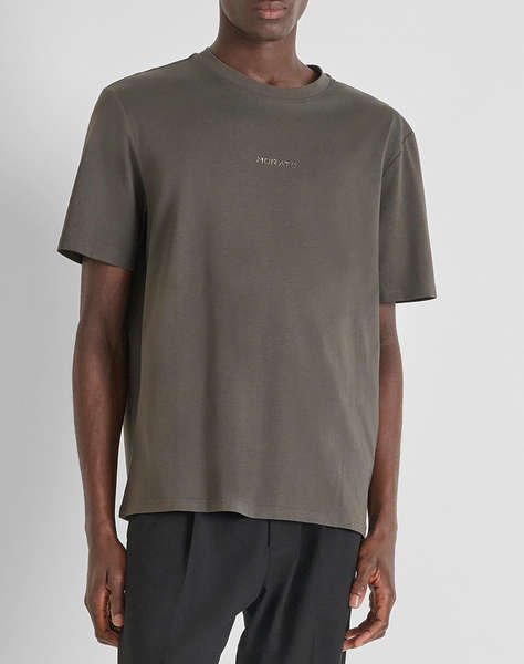 ANTONY MORATO MMKS02560FA100240 MIN OF 6 T-SHIRT RELAXED FIT IN JERSEY COTTON FABRIC WITH SPONGE EFFECT LOGO PRINT BLUZA DE BARBATI