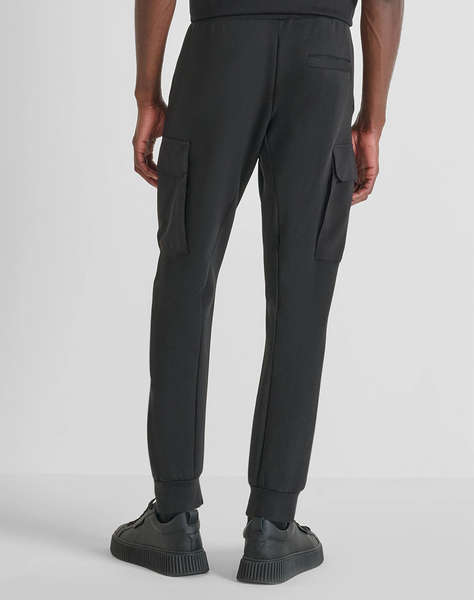 ANTONY MORATO MMFP00415FA150168 MIN OF 6 FLEECE TROUSERS REGULAR FIT IN INTERLOCK COTTON BLEND FABRIC WITH LOGOED RUBBER FLAG PANTALONI DE BARBATI