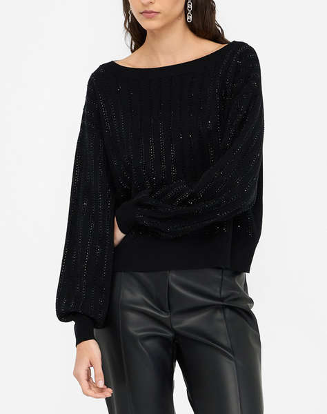 LIU JO BLACK_CF5M12_MAGLIA CHIUSA M/L BLUZA DE DAMA