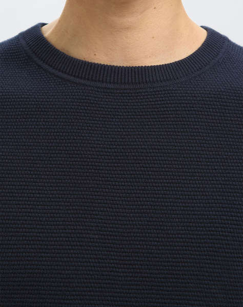 SELECTED SLHROSS LS KNIT STRUCTURE CREW NECK NOOS