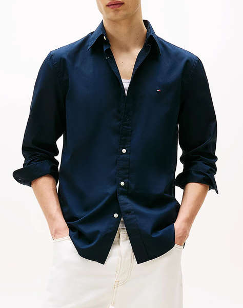 TOMMY HILFIGER CORE FLEX POPLIN SOLID RF SHIRT