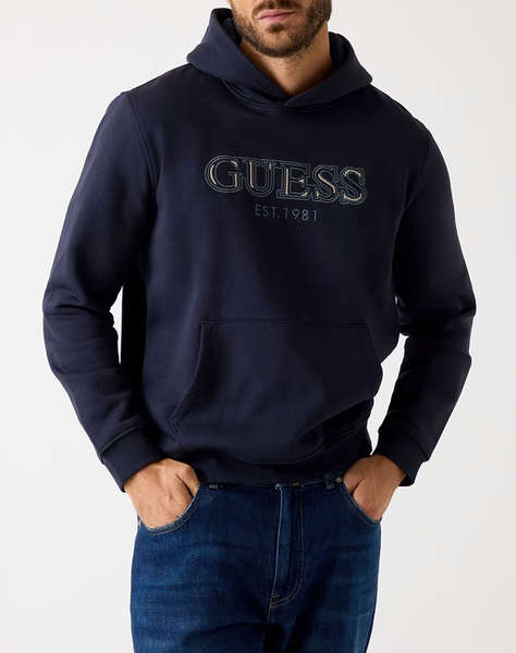 GUESS HOODED BASIC SWEATSHIRT HANORAC DE BARBATI