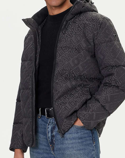 GUESS ALLOVER LOGO PUFFA JACKET GEACA DE BARBATI