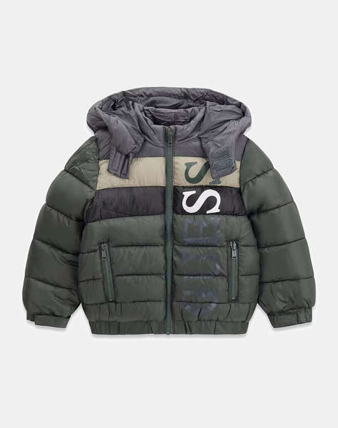 GUESS HOODED PADDED LS PUFFER W/ZIP GEACA DE COPII BOY